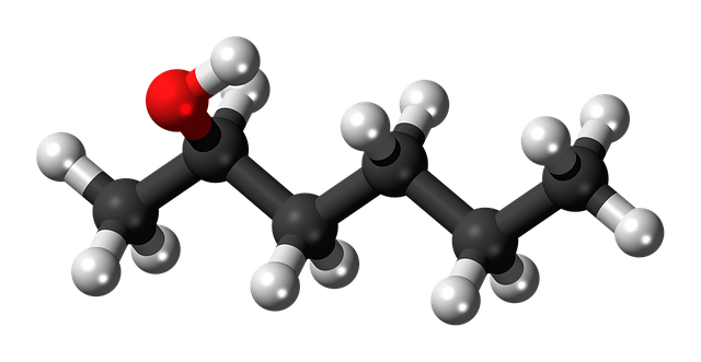 hexanol, model, molecule